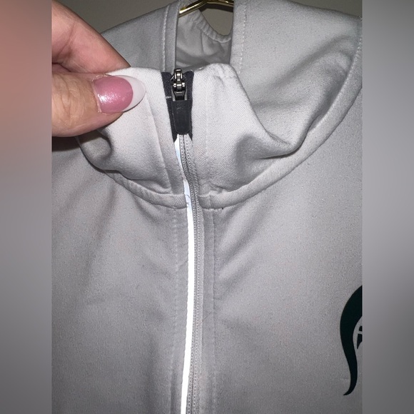 Nike Dri-FIT Michigan State Spartans Quarter Zip Pullover White M - Picture 6 of 11